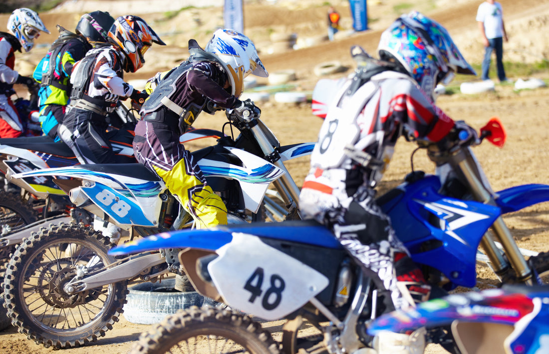 Dirt Bikers Competing at Racing Event