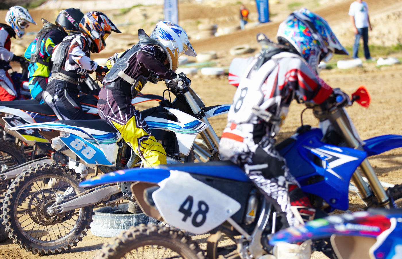 Dirt Bikers Competing at Racing Event